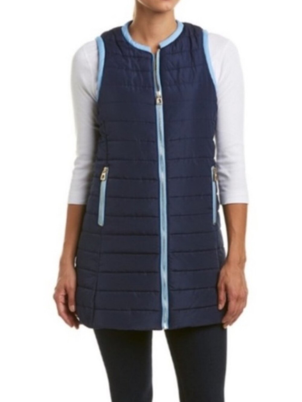 Sail To Sable Long Puffer Vest Full Zip